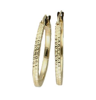 Złote kolczyki 333 koła grawerowane KL 11265A 333. Eleganckie, grawerowane kolczyki koła wykonane ze złota próby 333 o wadze około 1,96 g oraz średnicy około 2,4 cm. Ich kształt jest uniwersalny..jpg